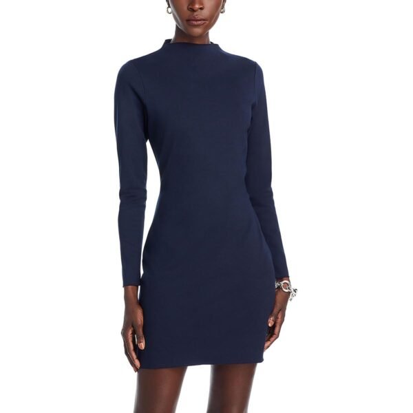 Aqua Womens Above knee Mock Neck Mini Dress - Image 2